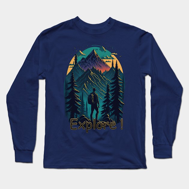 EXPLORE! Long Sleeve T-Shirt by HTA DESIGNS